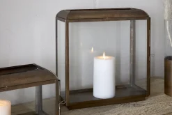 Kiwanda Tall Lantern - Antique Brass