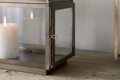 Kiwanda Wide Lantern - Antique Brass