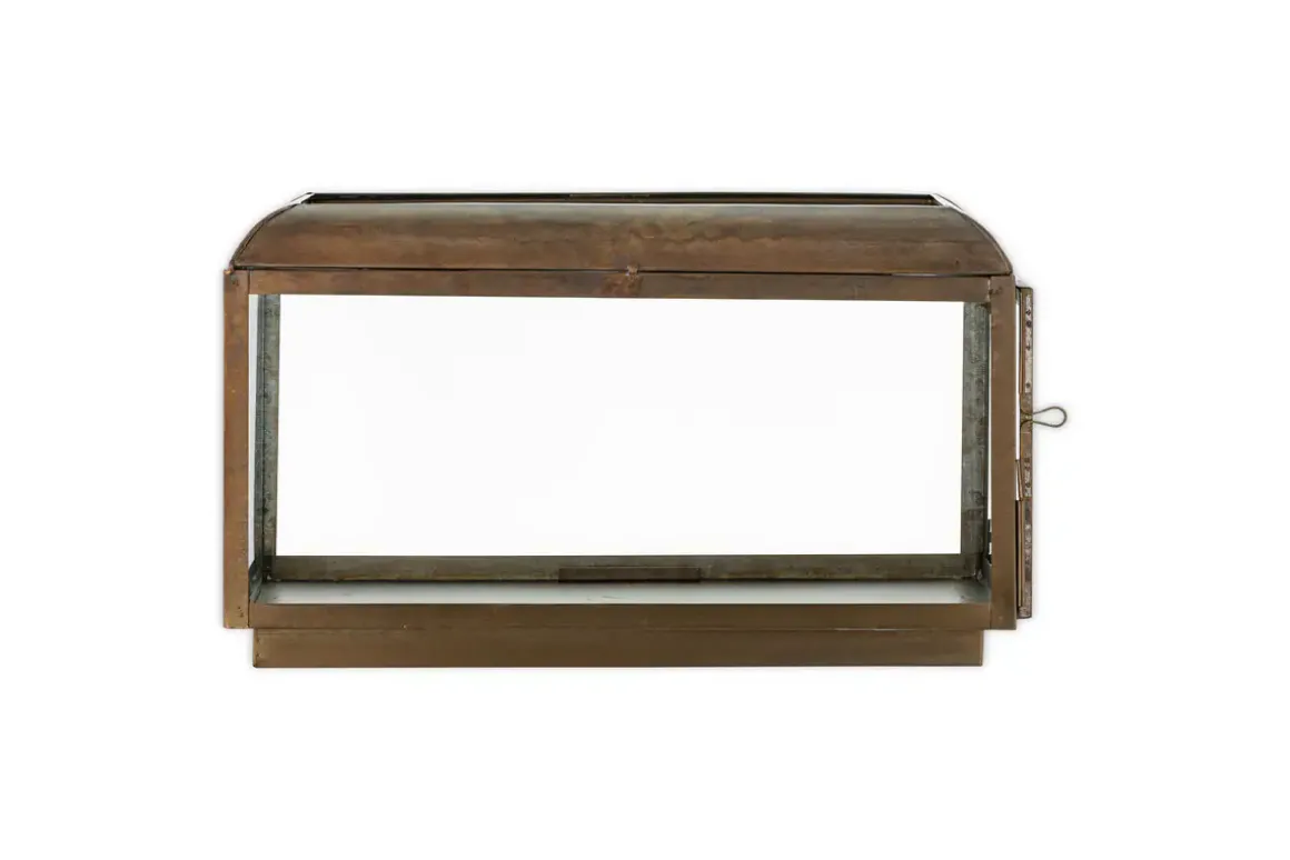 Kiwanda Wide Lantern - Antique Brass