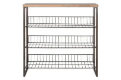 Kiyoma Iron & Wood Tall Standing Shelves - Natural