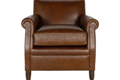 Knada Leather Armchair - Chocolate Brown