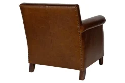 Knada Leather Armchair - Chocolate Brown