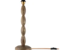 Konali Mango Wood Table Lamp - Ash Stain