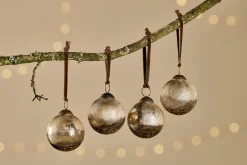 Konara Baubles - Gold Crackle (Set of 4)