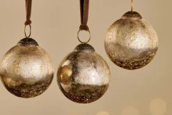 Konara Baubles - Gold Crackle (Set of 4)