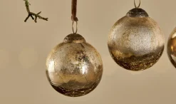 Konara Baubles - Gold Crackle (Set of 4)