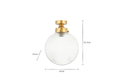 Konnie Bathroom Ceiling Light - Clear