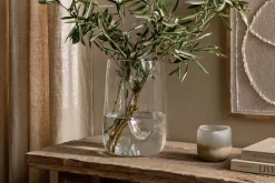 Kotri Recycled Glass Organic Shape Vase - Clear