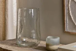 Kotri Recycled Glass Organic Shape Vase - Clear