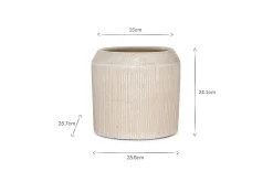 Kubo Ceramic Planter - Cream