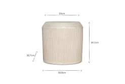 Kubo Ceramic Planter - Cream