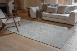 Kufri Jute Rug - Soft Blue & Brown