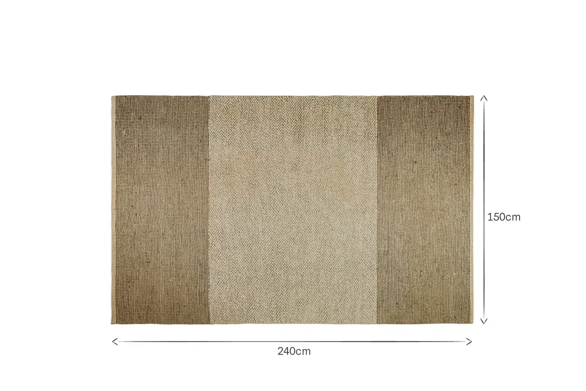 Kufri Jute Rug - Soft Blue & Brown