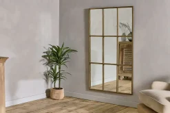 Kurci Rectangular Full Length Mirror - Antique Brass