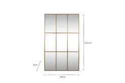 Kurci Rectangular Full Length Mirror - Antique Brass