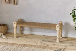 Kutumba Woven Indian Bench - Natural
