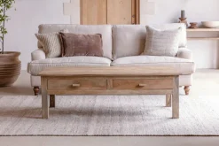 Laali Grooved Mango Wood  Coffee Table - Natural