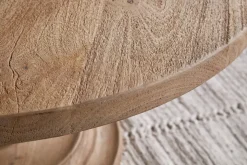 Laya Round Carved Coffee Table - Natural