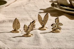Leaf Brass Place Card Holders (Set of 4)