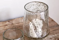 Linora Recycled Glass Tealight Holder - Clear