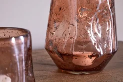 Linora Recycled Glass Tealight Holder - Terracotta