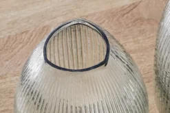 Linsy Ribbed Glass Vase - Clear