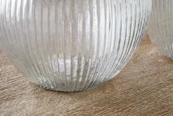 Linsy Ribbed Glass Vase - Clear
