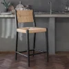 Lohanda Acacia & Munja Grass Counter Chair - Charcoal
