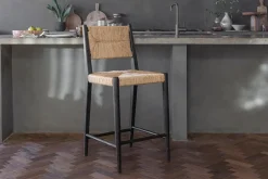 Lohanda Acacia & Munja Grass Counter Chair - Charcoal