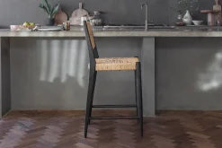 Lohanda Acacia & Munja Grass Counter Chair - Charcoal