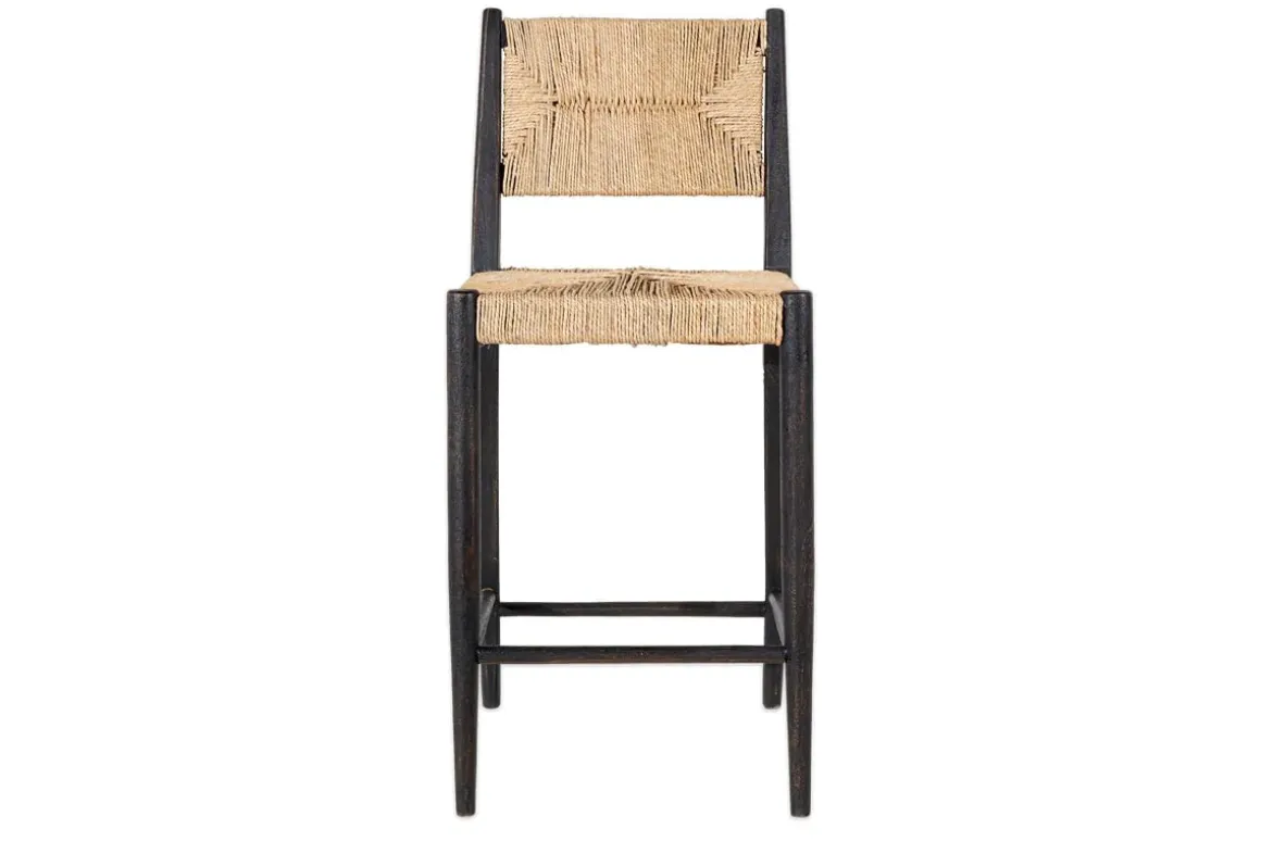 Lohanda Acacia & Munja Grass Counter Chair - Charcoal