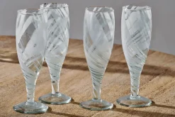 Lohara Champagne Glass - White (Set of 4)