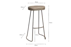 Loko Mango Wood Stool - Tall