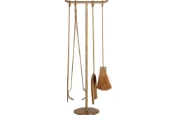 Lowada Iron Fireside Tools - Antique Brass