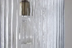 Lumina Fluted Recycled Glass Pendant - Clear