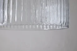 Lumina Fluted Recycled Glass Pendant - Clear