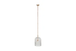 Lumina Fluted Recycled Glass Pendant - Clear