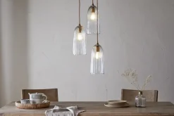 Lumina Fluted Recycled Glass Cluster Light - Clear