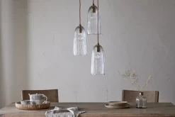 Lumina Fluted Recycled Glass Cluster Light - Clear