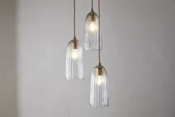 Lumina Fluted Recycled Glass Cluster Light - Clear