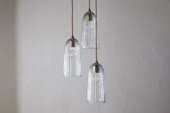 Lumina Fluted Recycled Glass Cluster Light - Clear