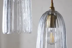 Lumina Fluted Recycled Glass Cluster Light - Clear