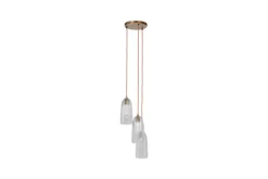 Lumina Fluted Recycled Glass Cluster Light - Clear