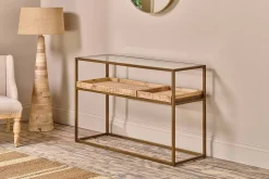 Luzon Iron & Mango Wood Display Console Table