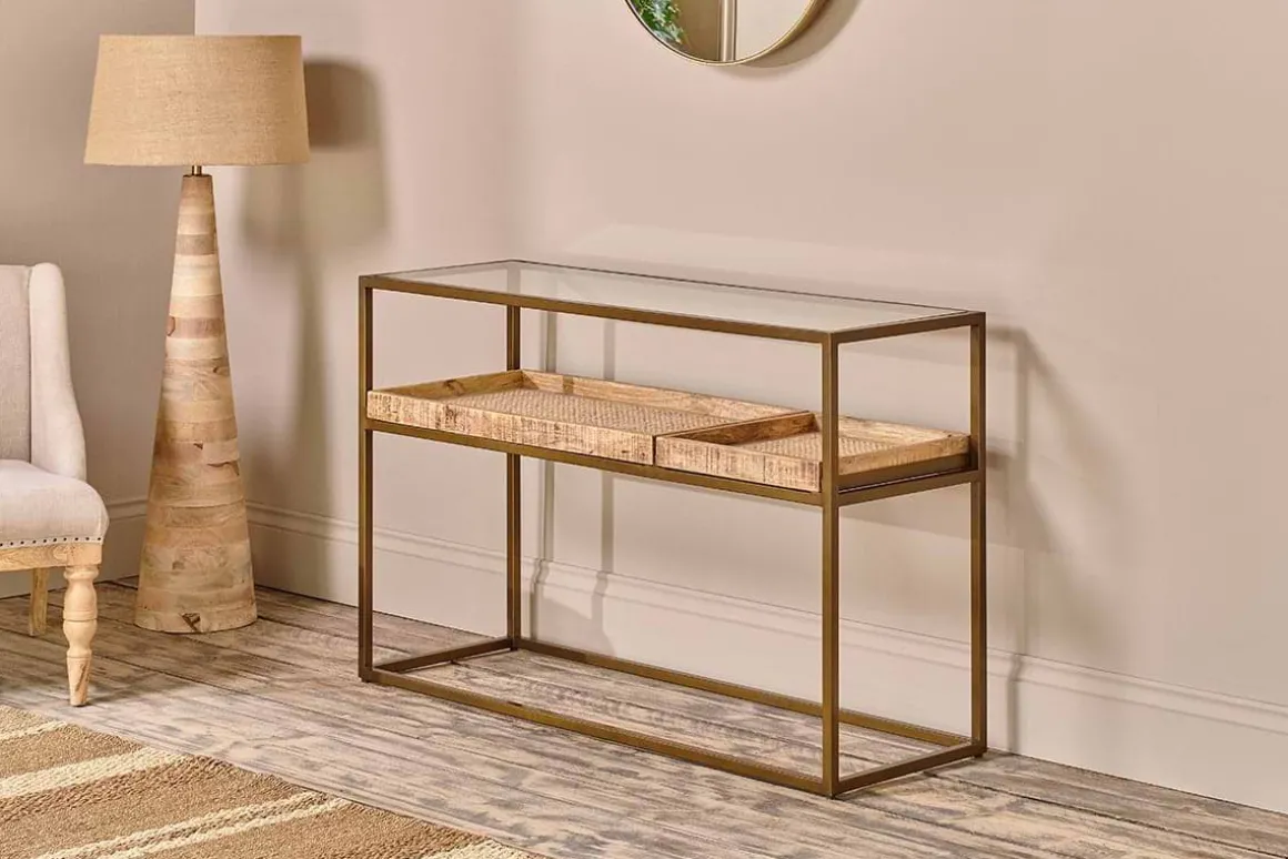 Luzon Iron & Mango Wood Display Console Table