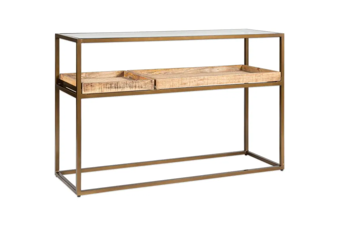 Luzon Iron & Mango Wood Display Console Table