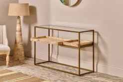 Luzon Iron & Mango Wood Display Console Table