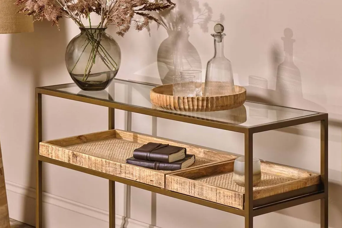 Luzon Iron & Mango Wood Display Console Table