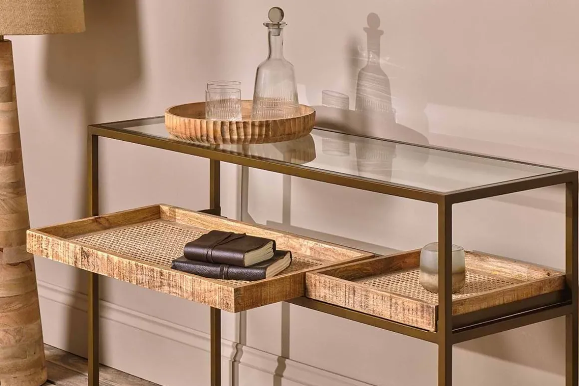 Luzon Iron & Mango Wood Display Console Table