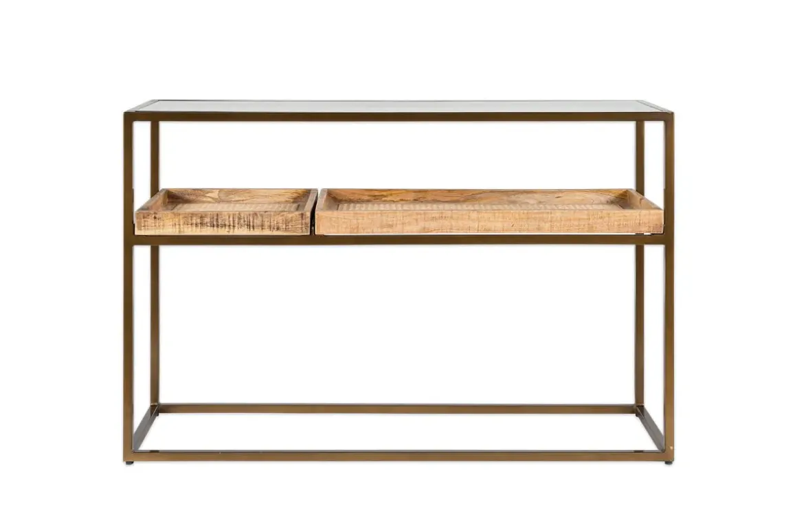 Luzon Iron & Mango Wood Display Console Table